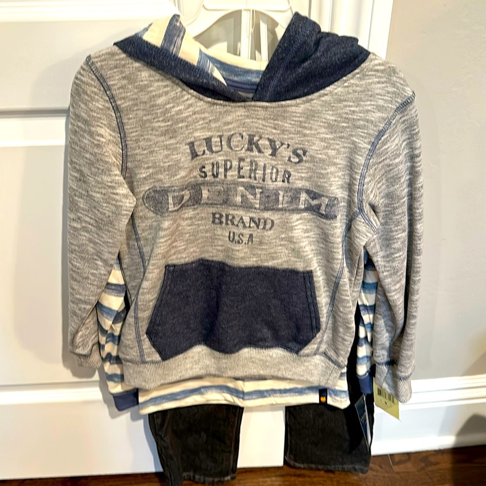 Lucky Brand 3 piece set. Youth boys size 6.